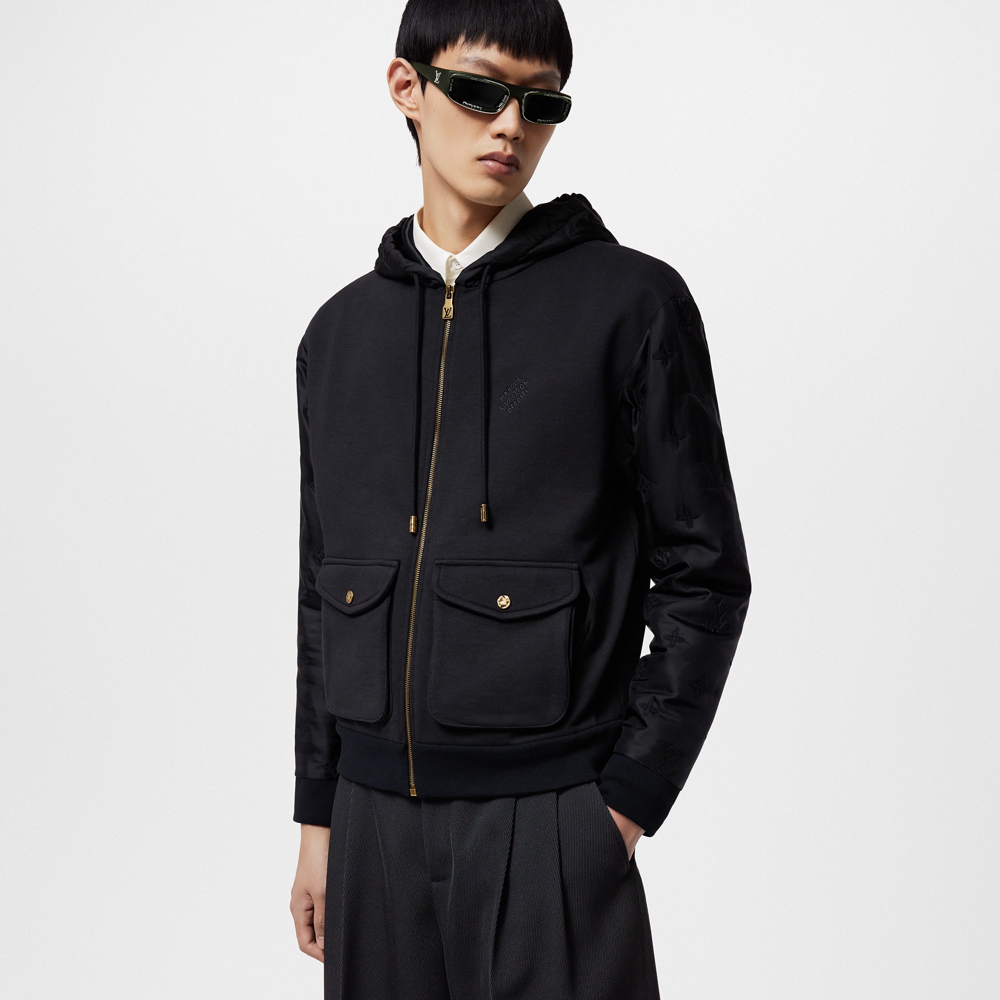 Hybrid Zipped Signature Hoodie - Men - Ready-to-Wear | LOUIS VUITTON ®